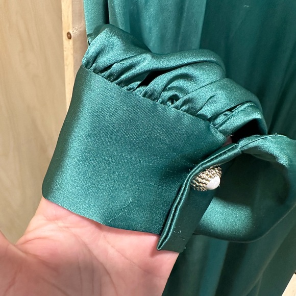 ZARA SATIN EFFECT MIDI DRESS - Picture 11 of 11